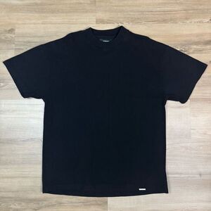 Represent Clo England Men's M Mock Neck Cotton Tee Shirt Solid Black Basic